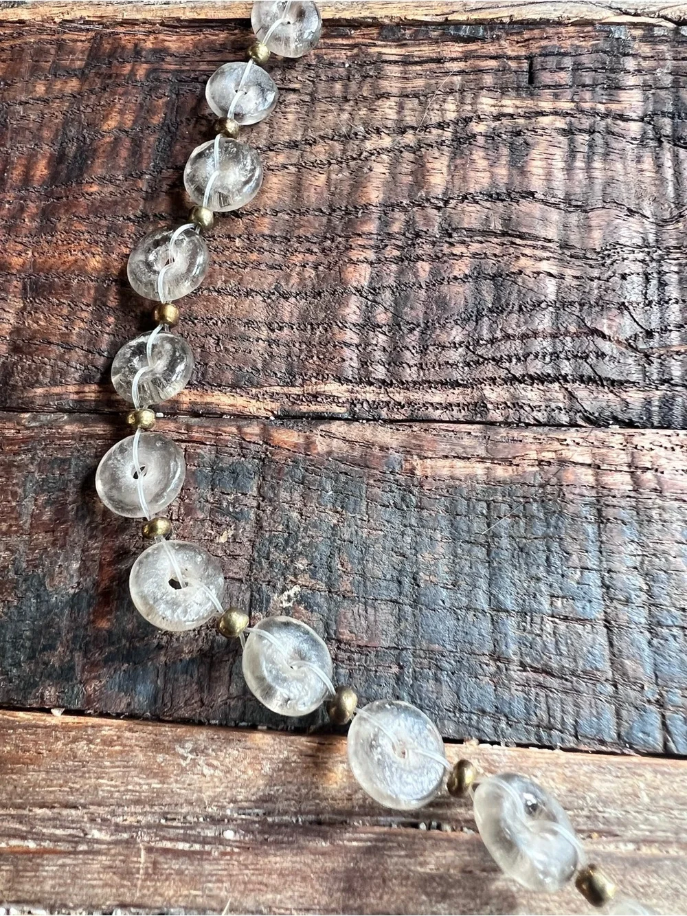 Clear Crystal Bead Necklace - Elegant Women's Jewelry